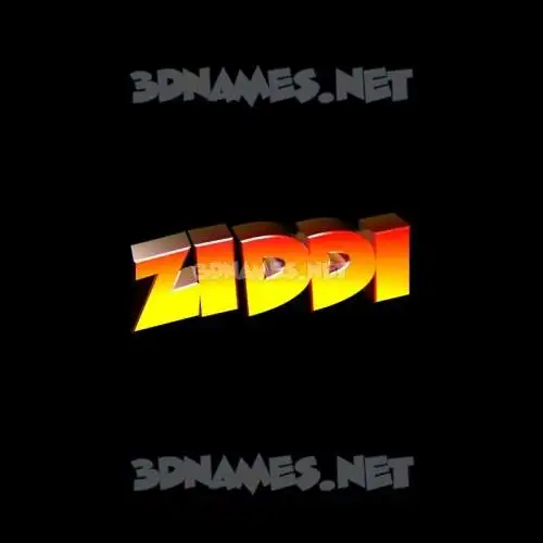 ziddi in Black Background style - 3D name wallpaper