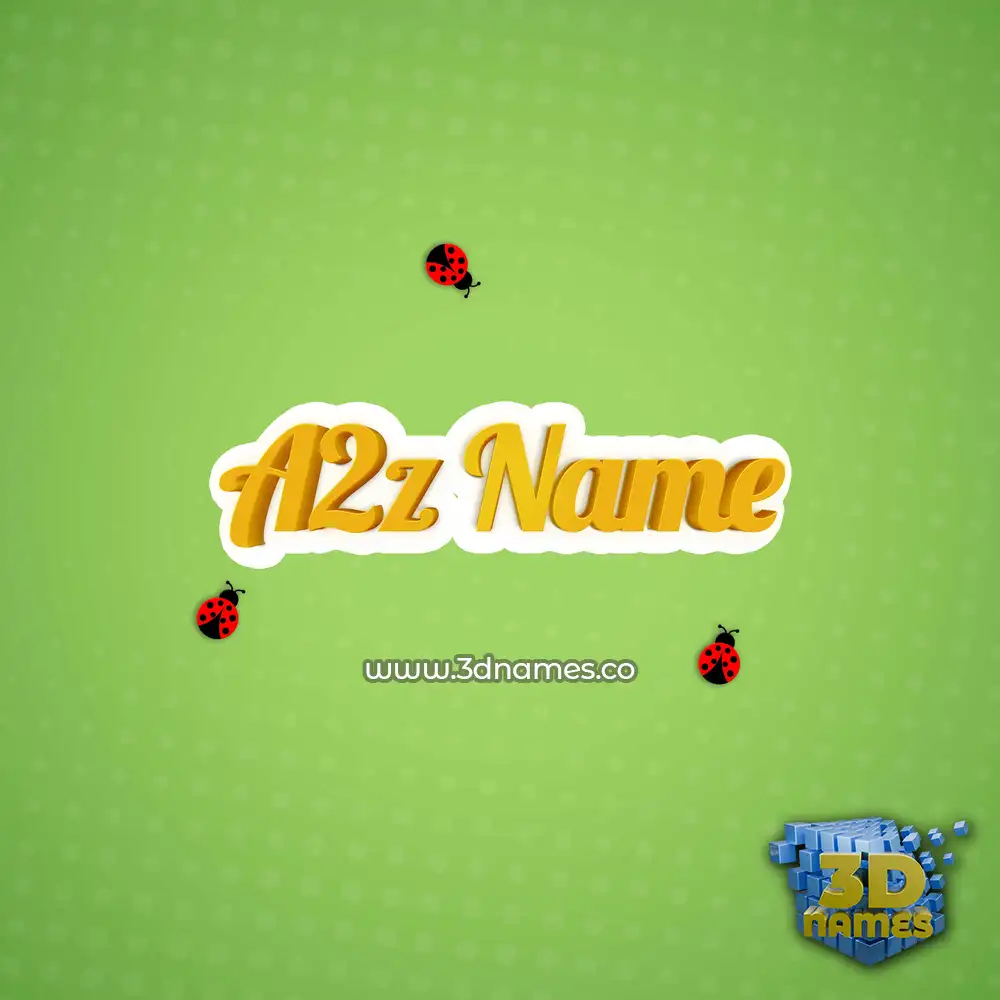 a2z name in Ladybugs style - 3D name wallpaper a2z name in Ladybugs style - 3D name wallpaper