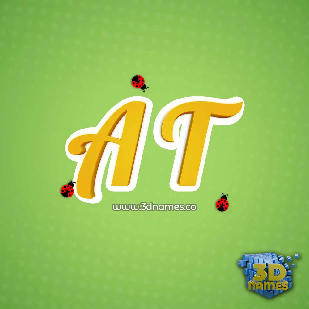 a t in Ladybugs style - 3D name wallpaper a t in Ladybugs style - 3D name wallpaper