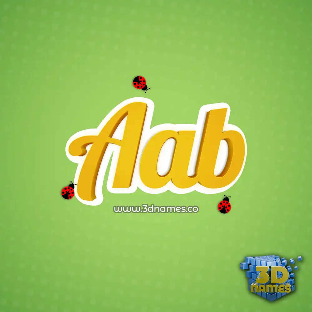 aab in Ladybugs style - 3D name wallpaper aab in Ladybugs style - 3D name wallpaper