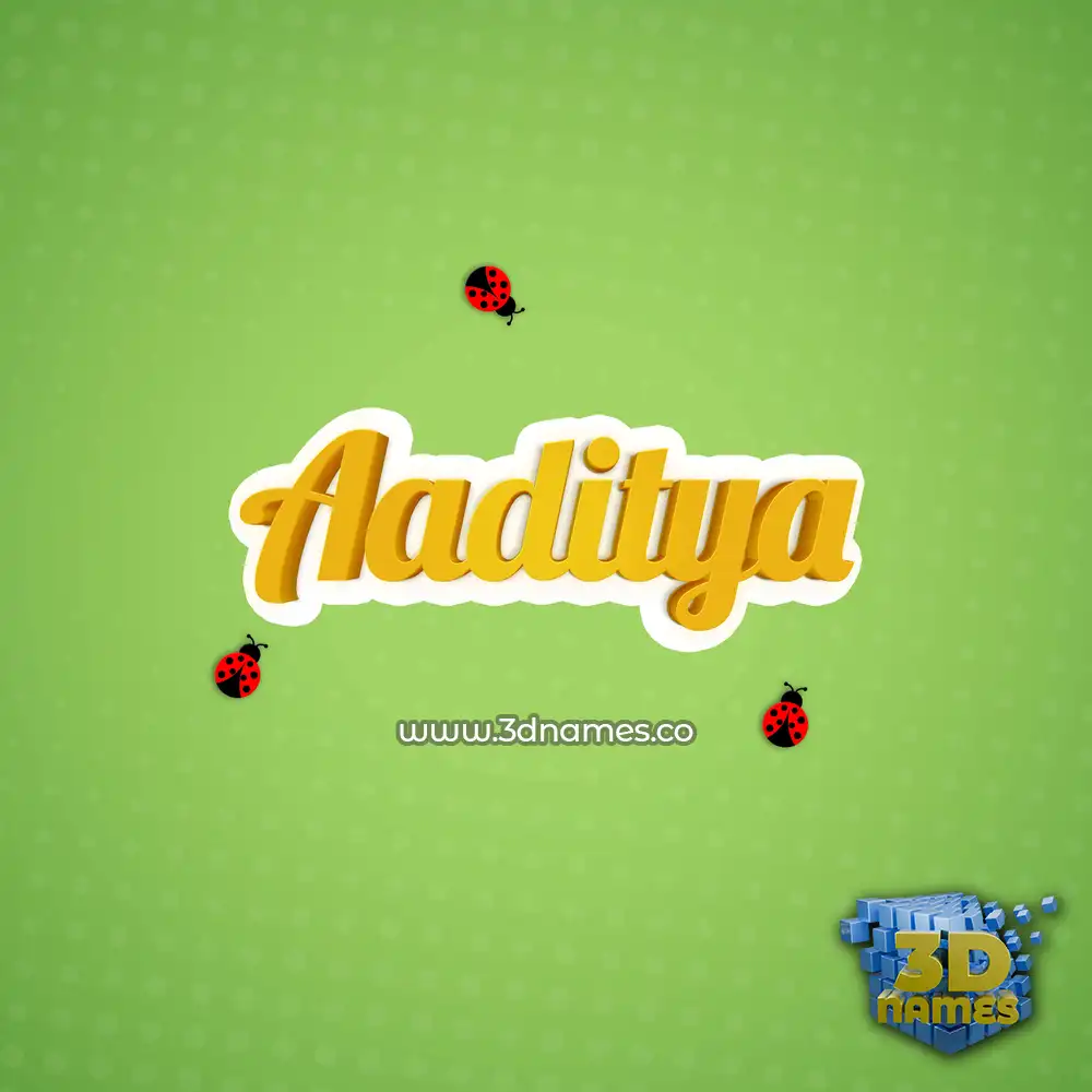aaditya in Ladybugs style - 3D name wallpaper