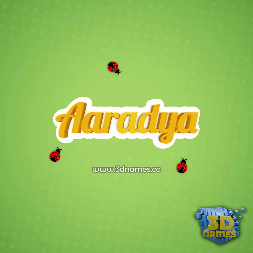 aaradya in Ladybugs style - 3D name wallpaper
