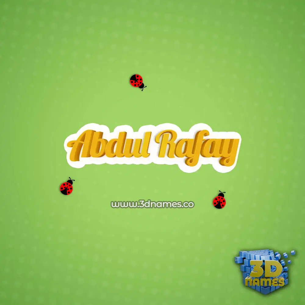 abdul rafay in Ladybugs style - 3D name wallpaper