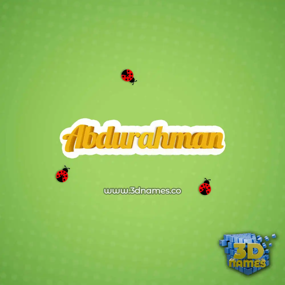 abdurahman in Ladybugs style - 3D name wallpaper