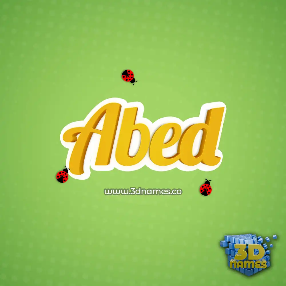 abed in Ladybugs style - 3D name wallpaper abed in Ladybugs style - 3D name wallpaper