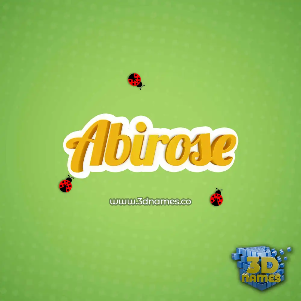 abirose in Ladybugs style - 3D name wallpaper abirose in Ladybugs style - 3D name wallpaper