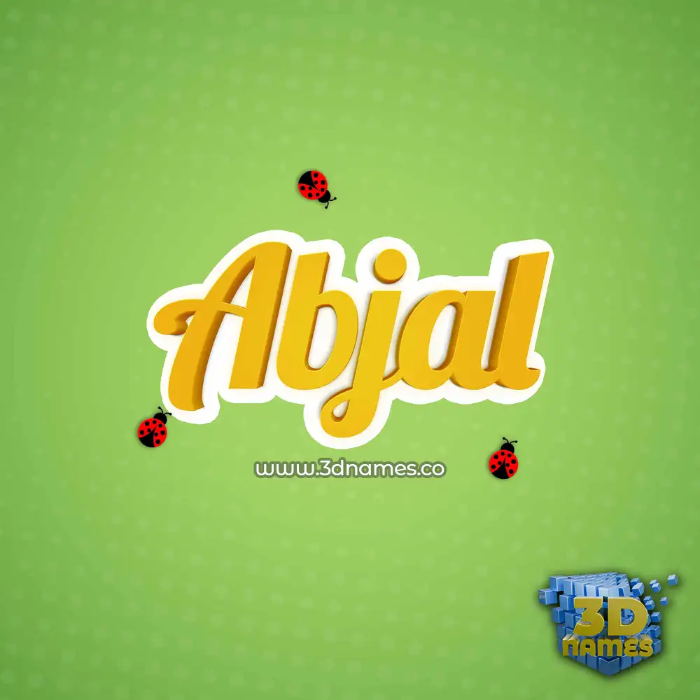 abjal in Ladybugs style - 3D name wallpaper