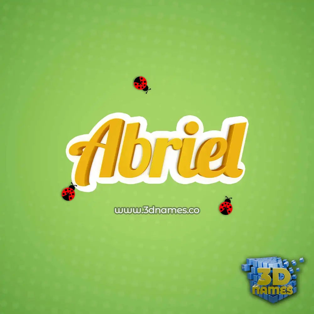 abriel in Ladybugs style - 3D name wallpaper