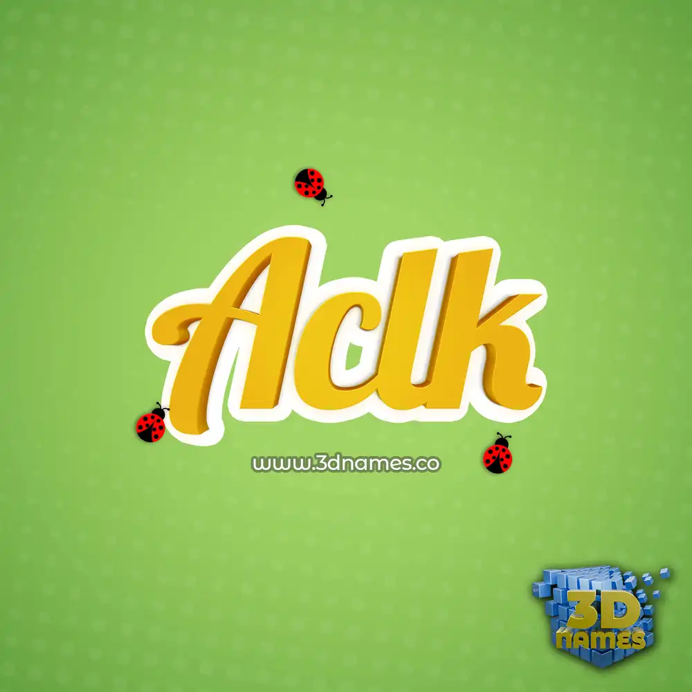 aclk in Ladybugs style - 3D name wallpaper aclk in Ladybugs style - 3D name wallpaper