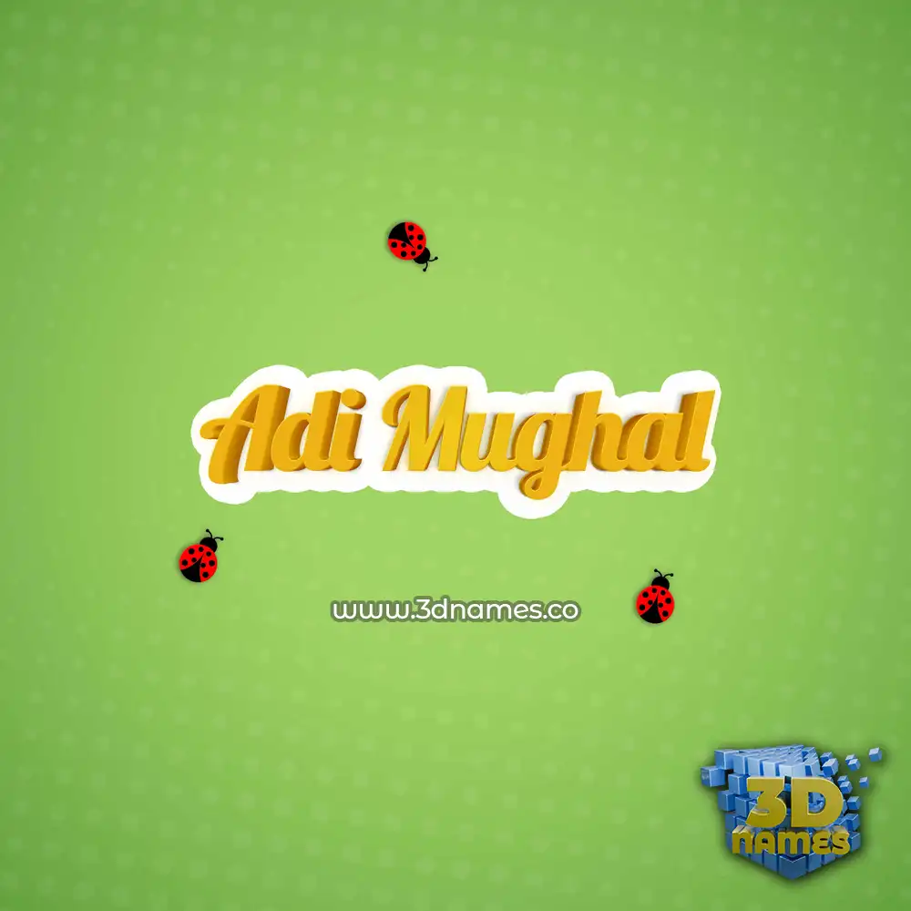 adi mughal in Ladybugs style - 3D name wallpaper adi mughal in Ladybugs style - 3D name wallpaper