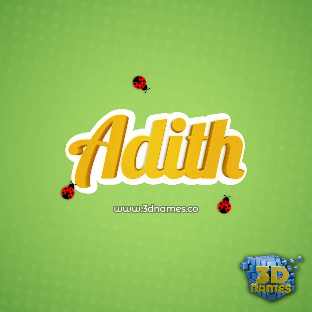 adith in Ladybugs style - 3D name wallpaper