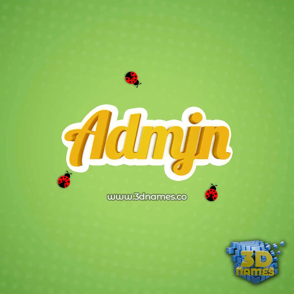 admjn in Ladybugs style - 3D name wallpaper