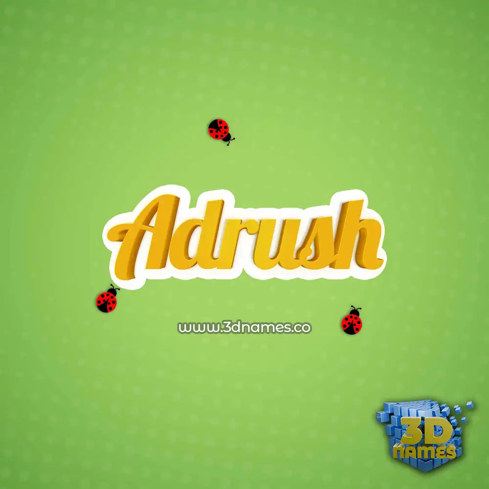 adrush in Ladybugs style - 3D name wallpaper adrush in Ladybugs style - 3D name wallpaper