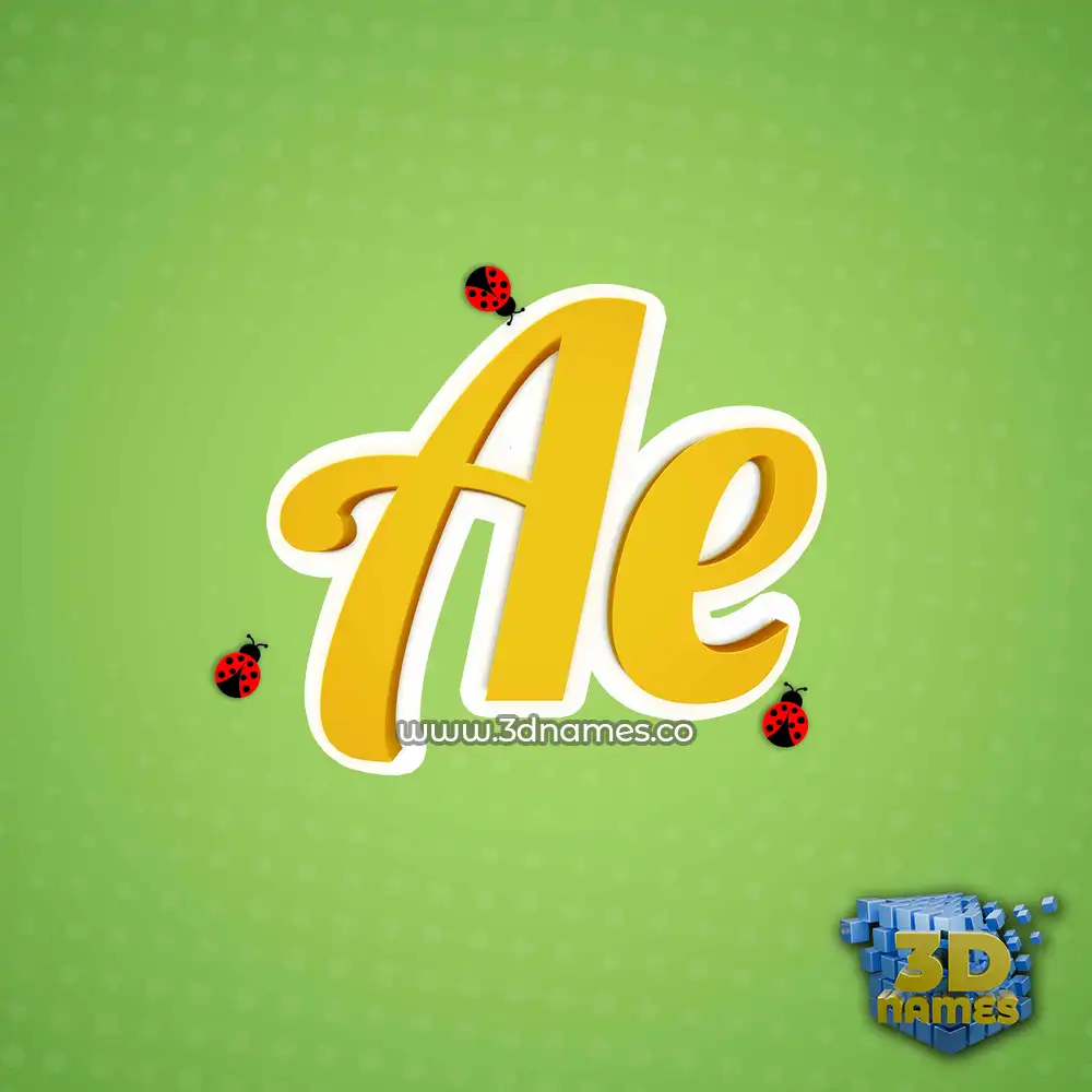 ae in Ladybugs style - 3D name wallpaper ae in Ladybugs style - 3D name wallpaper