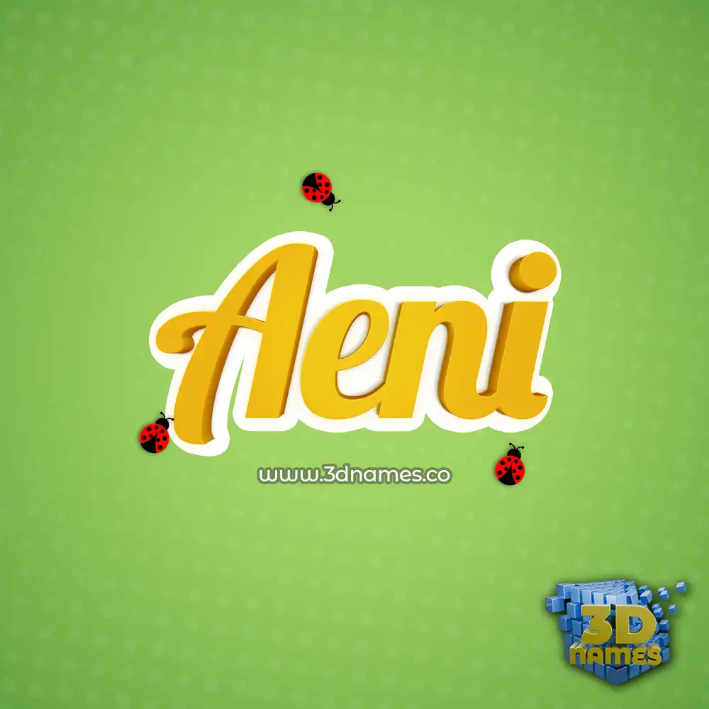 aeni in Ladybugs style - 3D name wallpaper