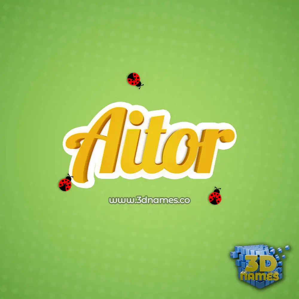 aitor in Ladybugs style - 3D name wallpaper aitor in Ladybugs style - 3D name wallpaper