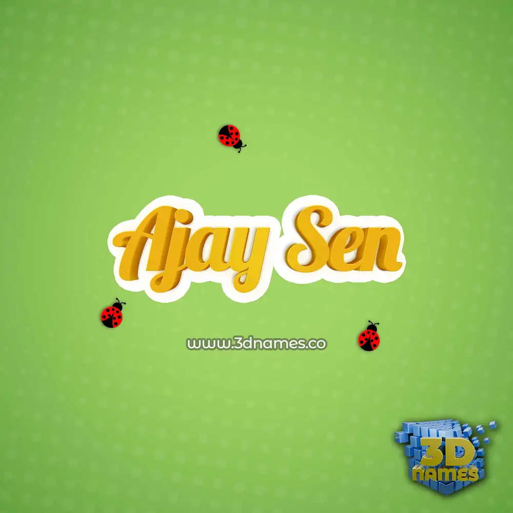 ajay sen in Ladybugs style - 3D name wallpaper ajay sen in Ladybugs style - 3D name wallpaper