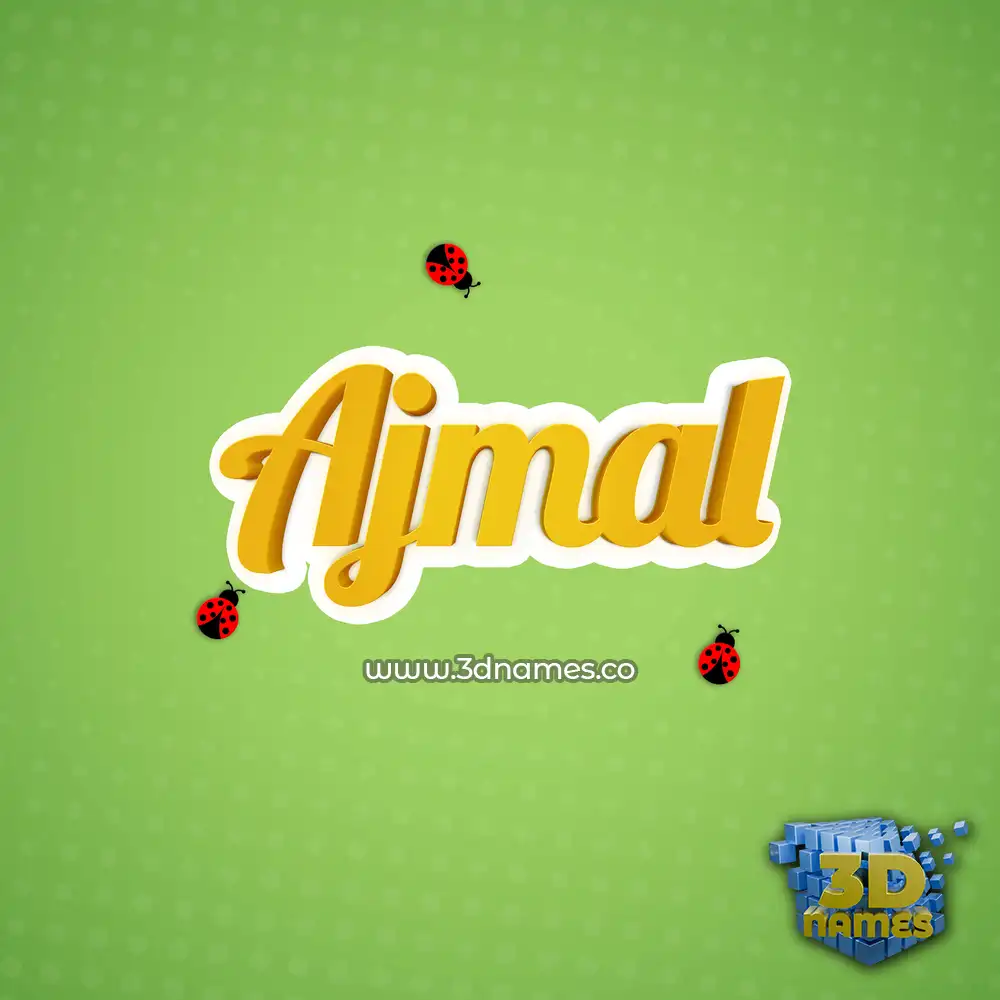 ajmal in Ladybugs style - 3D name wallpaper ajmal in Ladybugs style - 3D name wallpaper