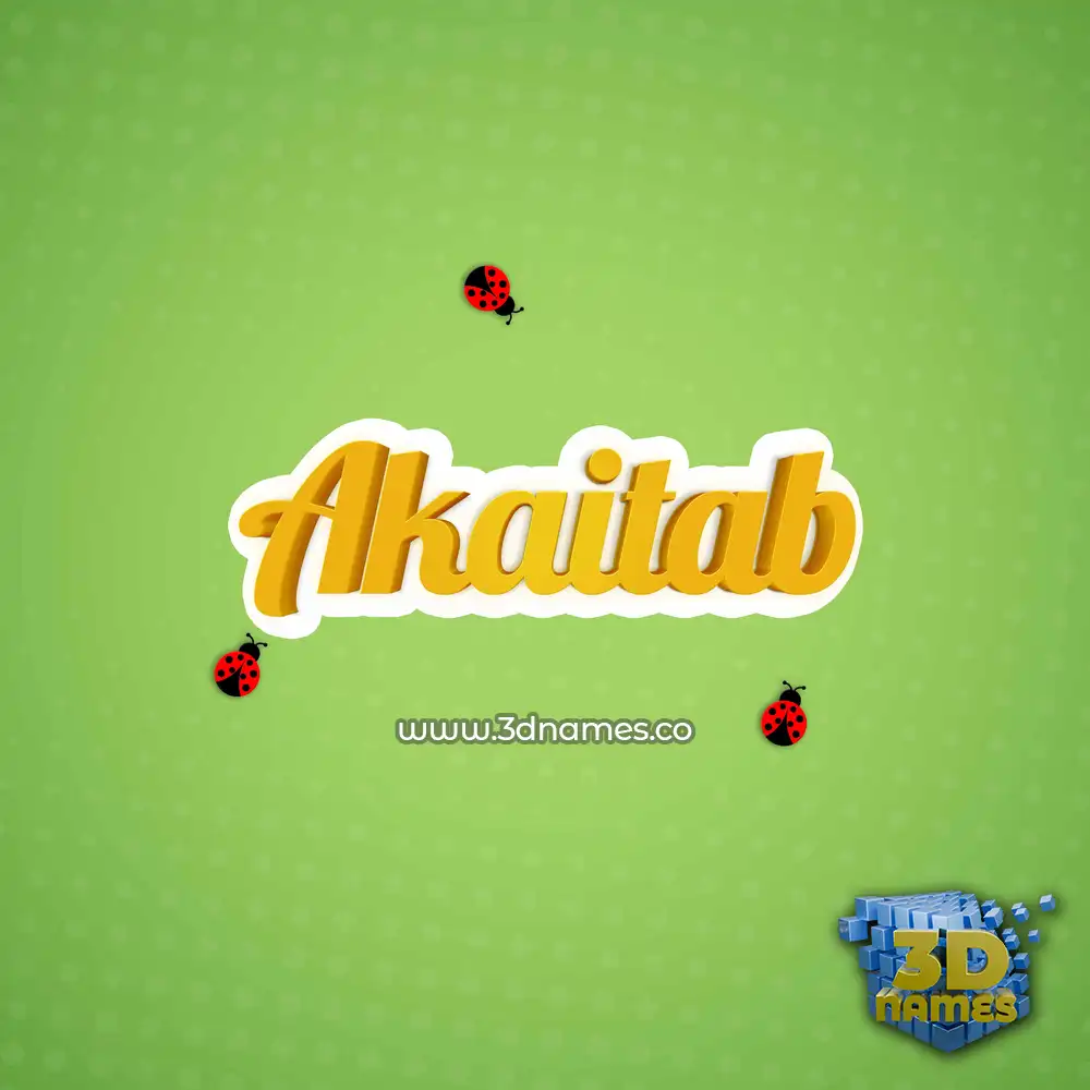 akaitab in Ladybugs style - 3D name wallpaper akaitab in Ladybugs style - 3D name wallpaper