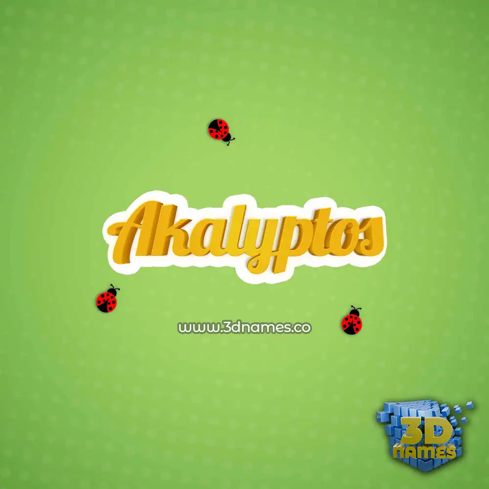 akalyptos in Ladybugs style - 3D name wallpaper akalyptos in Ladybugs style - 3D name wallpaper