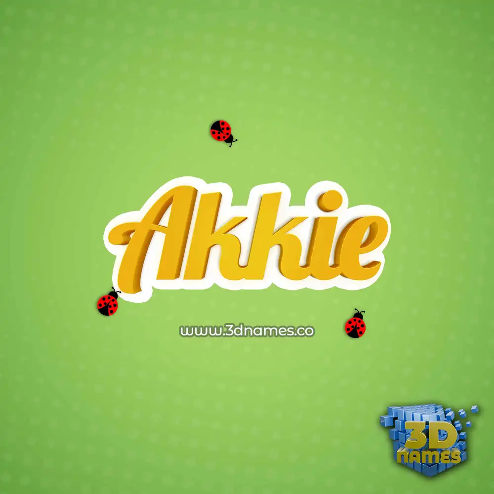 akkie in Ladybugs style - 3D name wallpaper