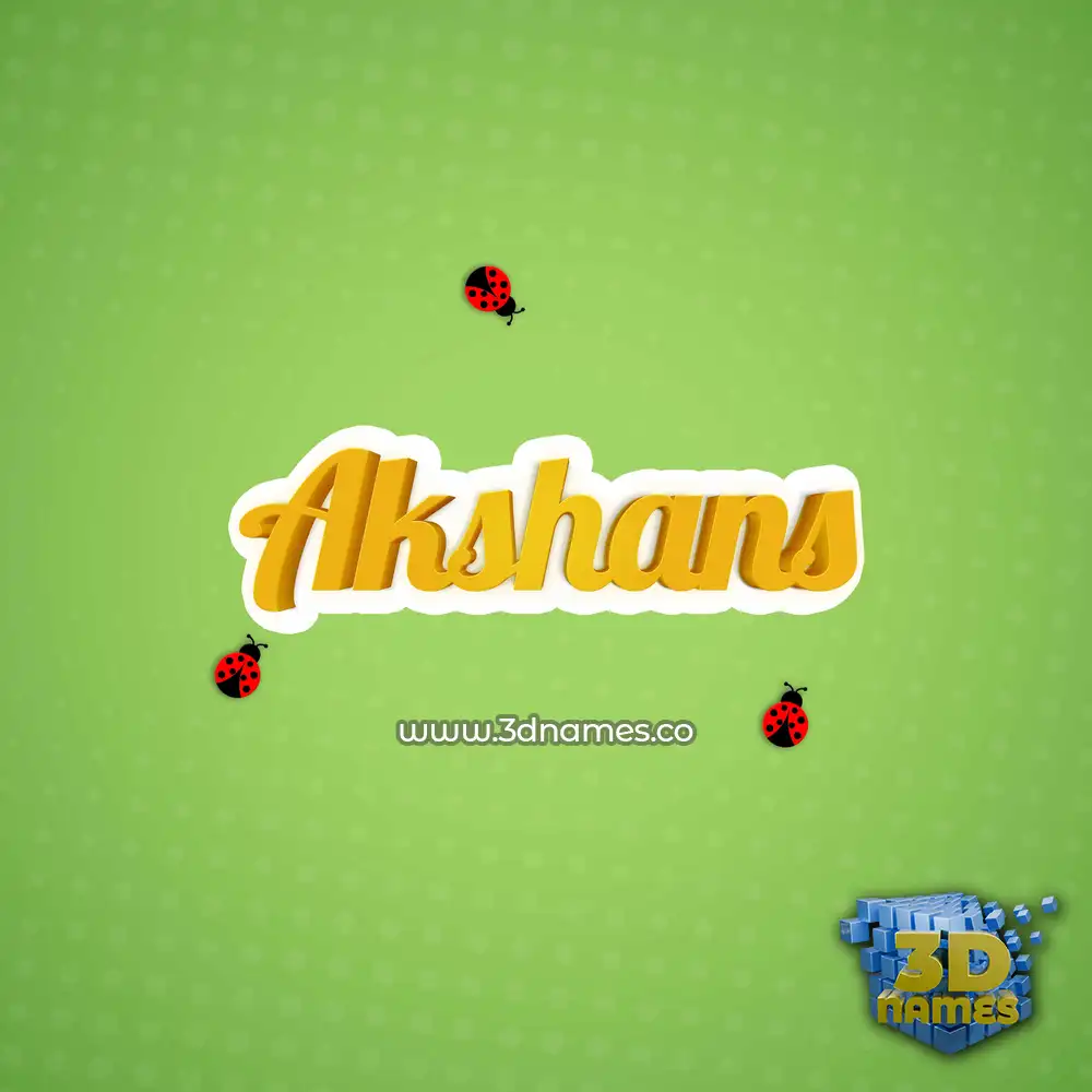 akshans in Ladybugs style - 3D name wallpaper