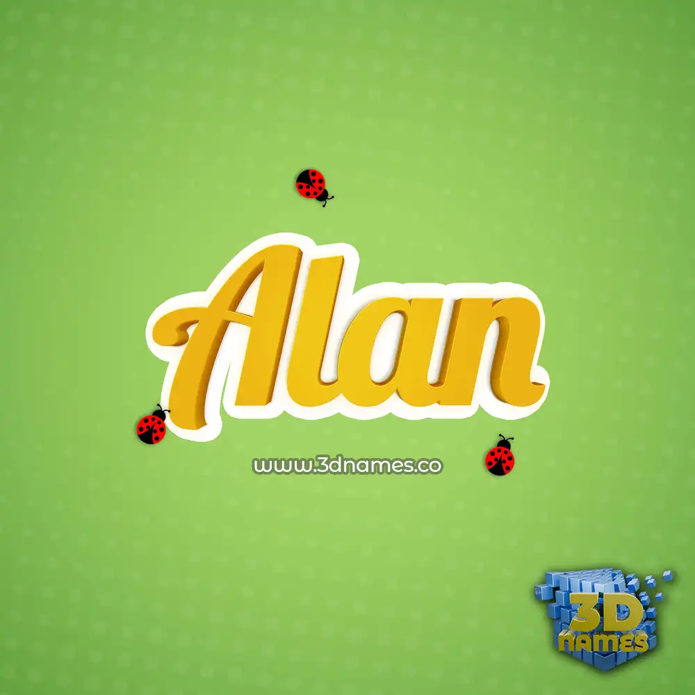 alan in Ladybugs style - 3D name wallpaper alan in Ladybugs style - 3D name wallpaper