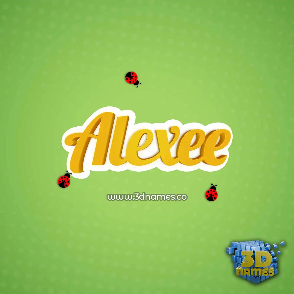 alexee in Ladybugs style - 3D name wallpaper
