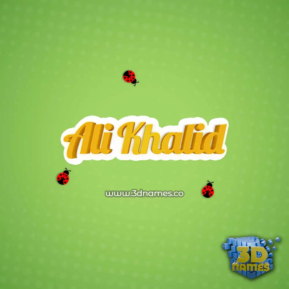 ali khalid in Ladybugs style - 3D name wallpaper ali khalid in Ladybugs style - 3D name wallpaper
