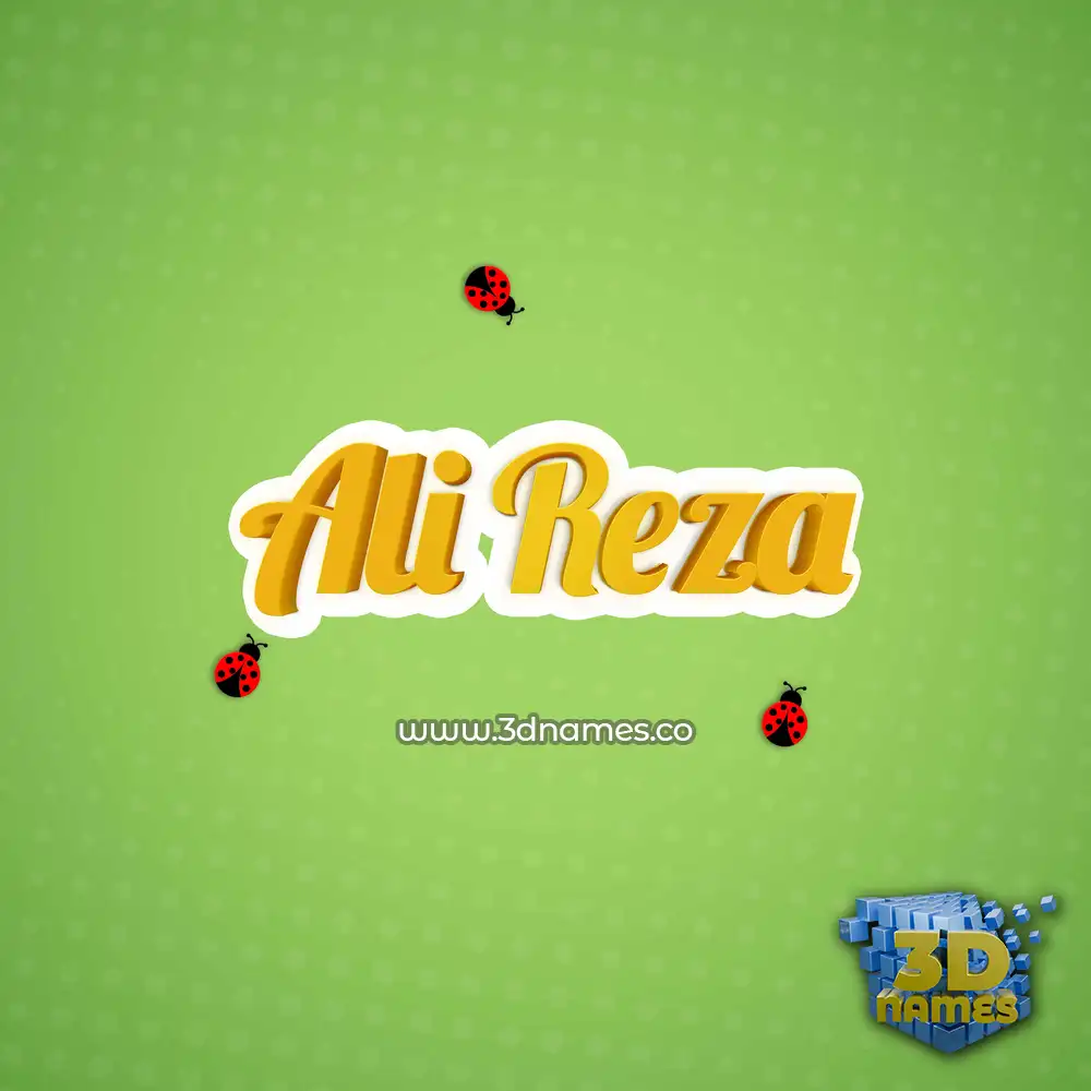ali reza in Ladybugs style - 3D name wallpaper ali reza in Ladybugs style - 3D name wallpaper