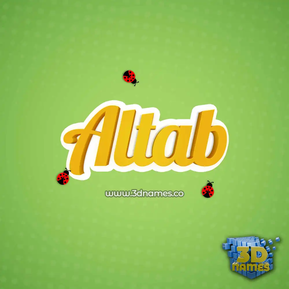 altab in Ladybugs style - 3D name wallpaper altab in Ladybugs style - 3D name wallpaper