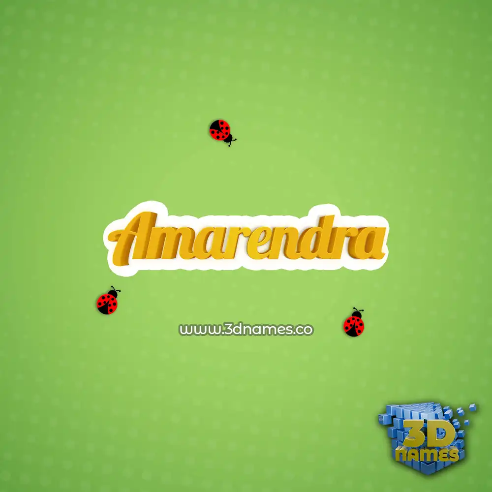 amarendra in Ladybugs style - 3D name wallpaper