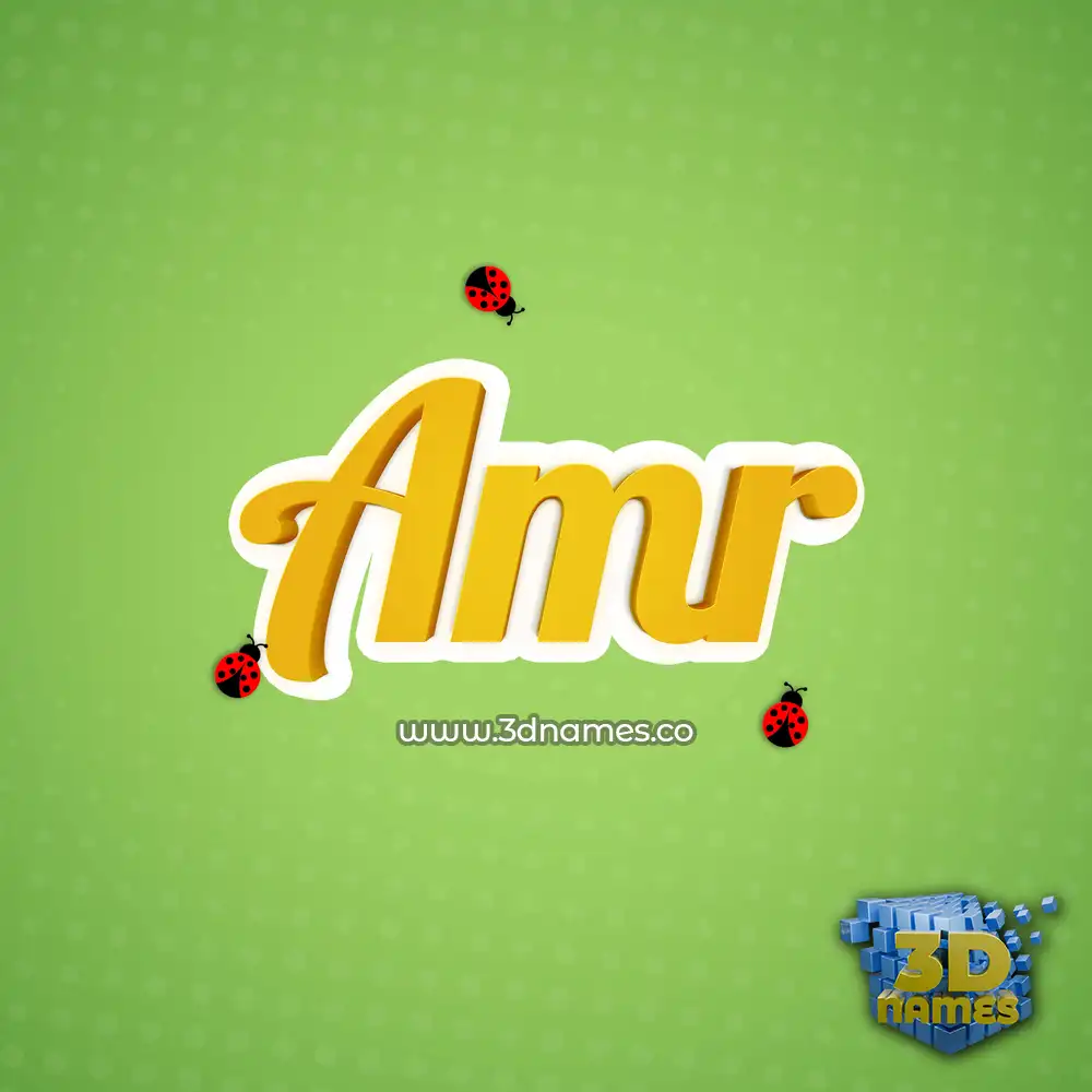amr in Ladybugs style - 3D name wallpaper amr in Ladybugs style - 3D name wallpaper
