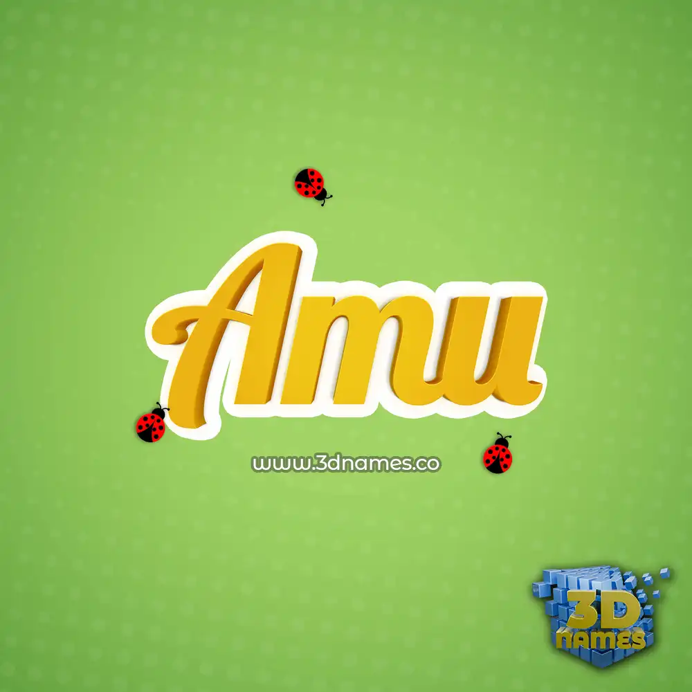 amu in Ladybugs style - 3D name wallpaper amu in Ladybugs style - 3D name wallpaper