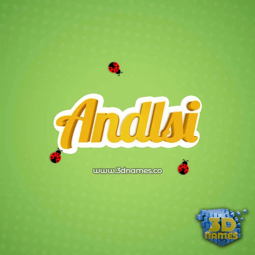 andlsi in Ladybugs style - 3D name wallpaper andlsi in Ladybugs style - 3D name wallpaper