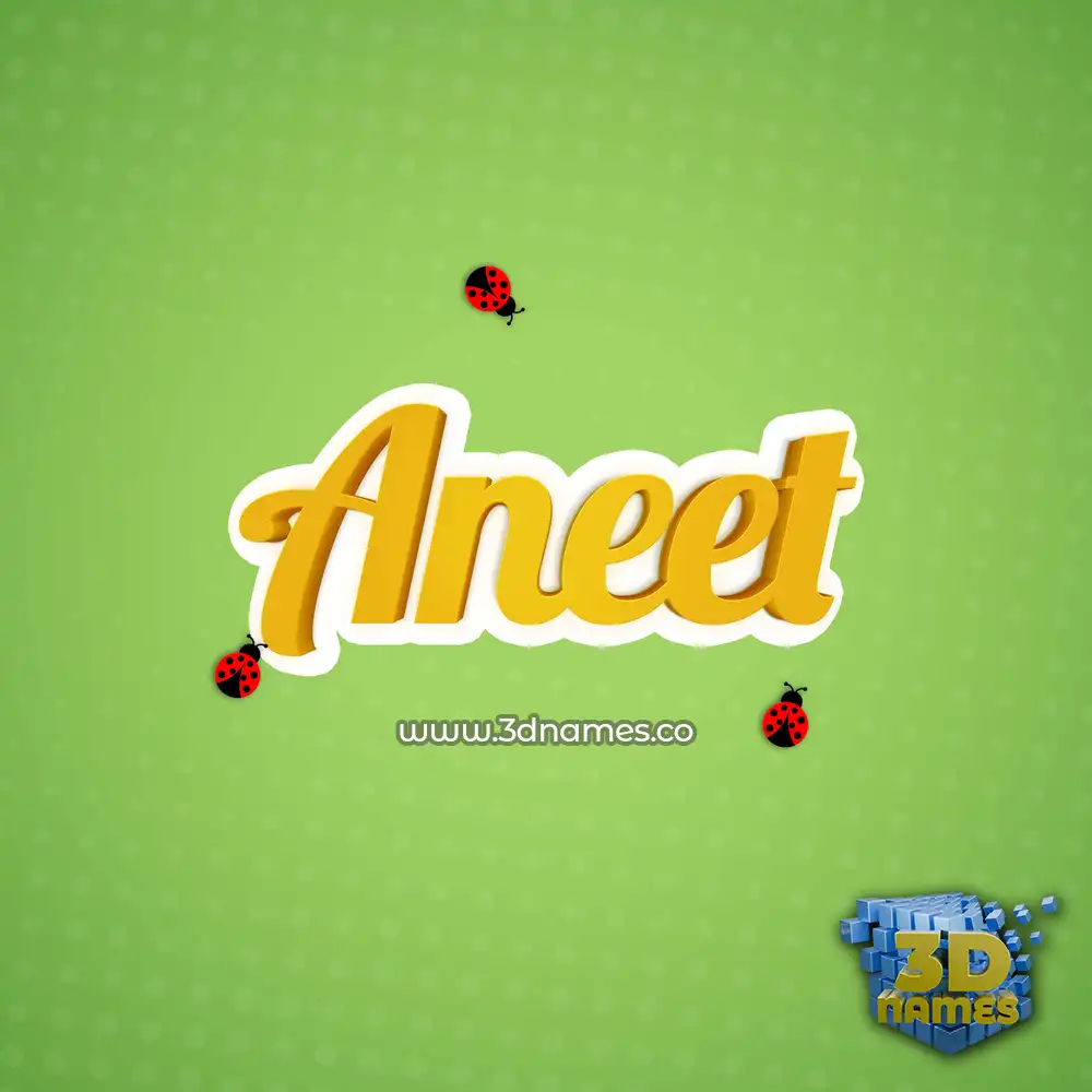 aneet in Ladybugs style - 3D name wallpaper