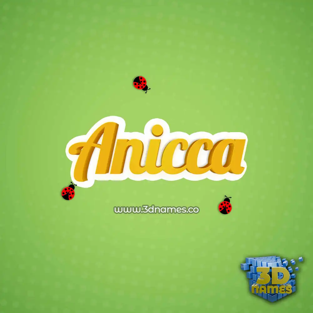 anicca in Ladybugs style - 3D name wallpaper anicca in Ladybugs style - 3D name wallpaper