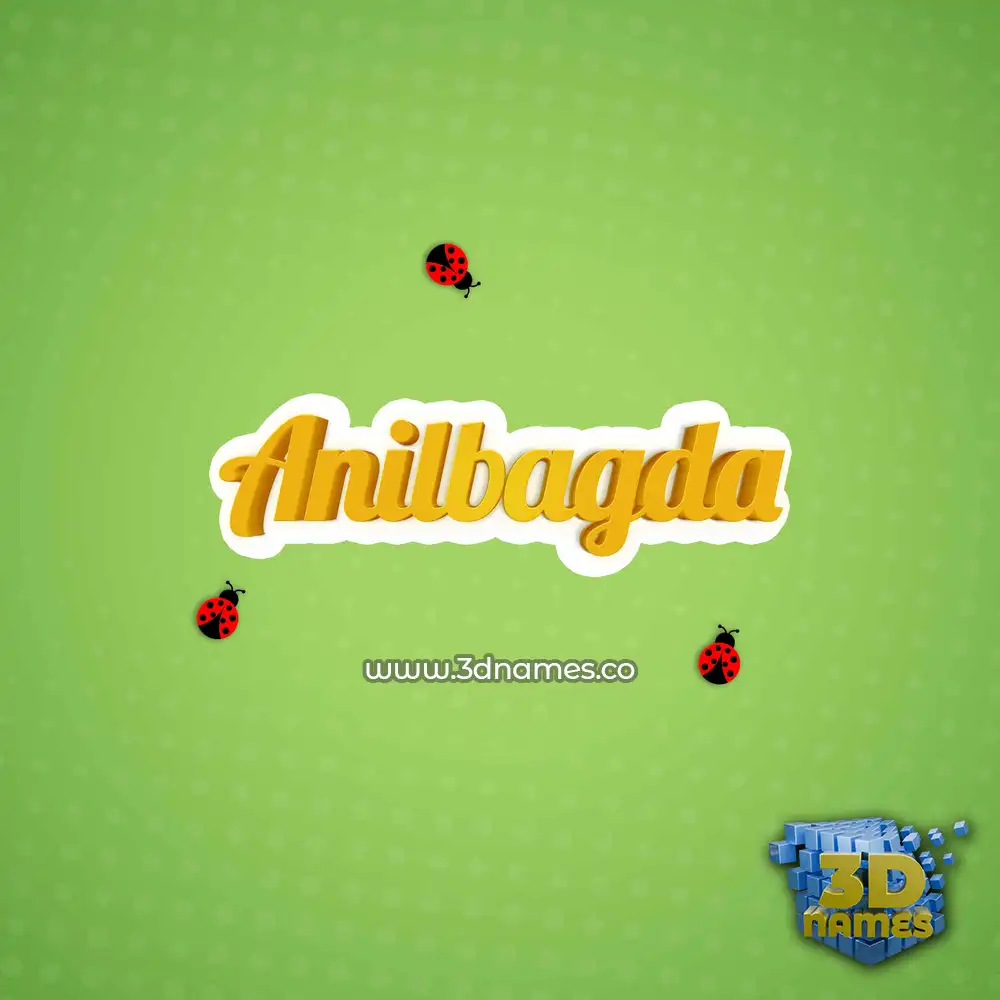 anilbagda in Ladybugs style - 3D name wallpaper anilbagda in Ladybugs style - 3D name wallpaper