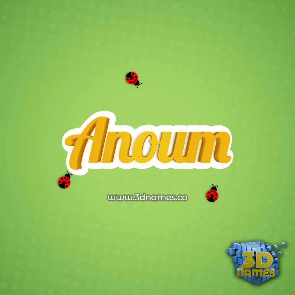anoum in Ladybugs style - 3D name wallpaper anoum in Ladybugs style - 3D name wallpaper