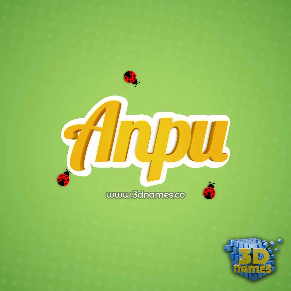 anpu in Ladybugs style - 3D name wallpaper