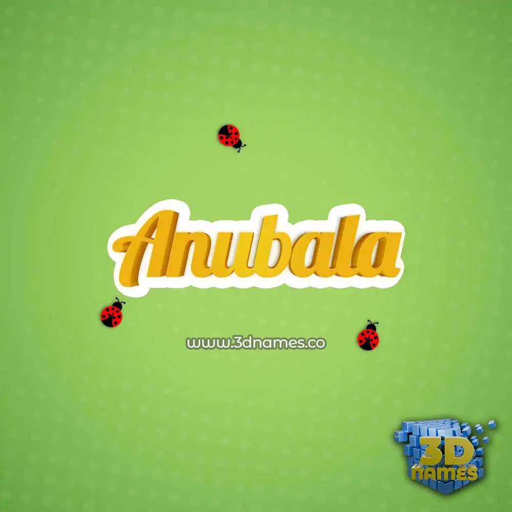 anubala in Ladybugs style - 3D name wallpaper