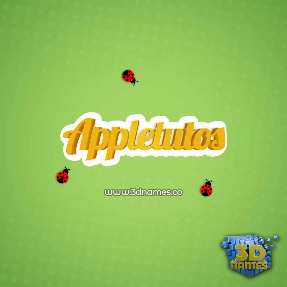 appletutos in Ladybugs style - 3D name wallpaper