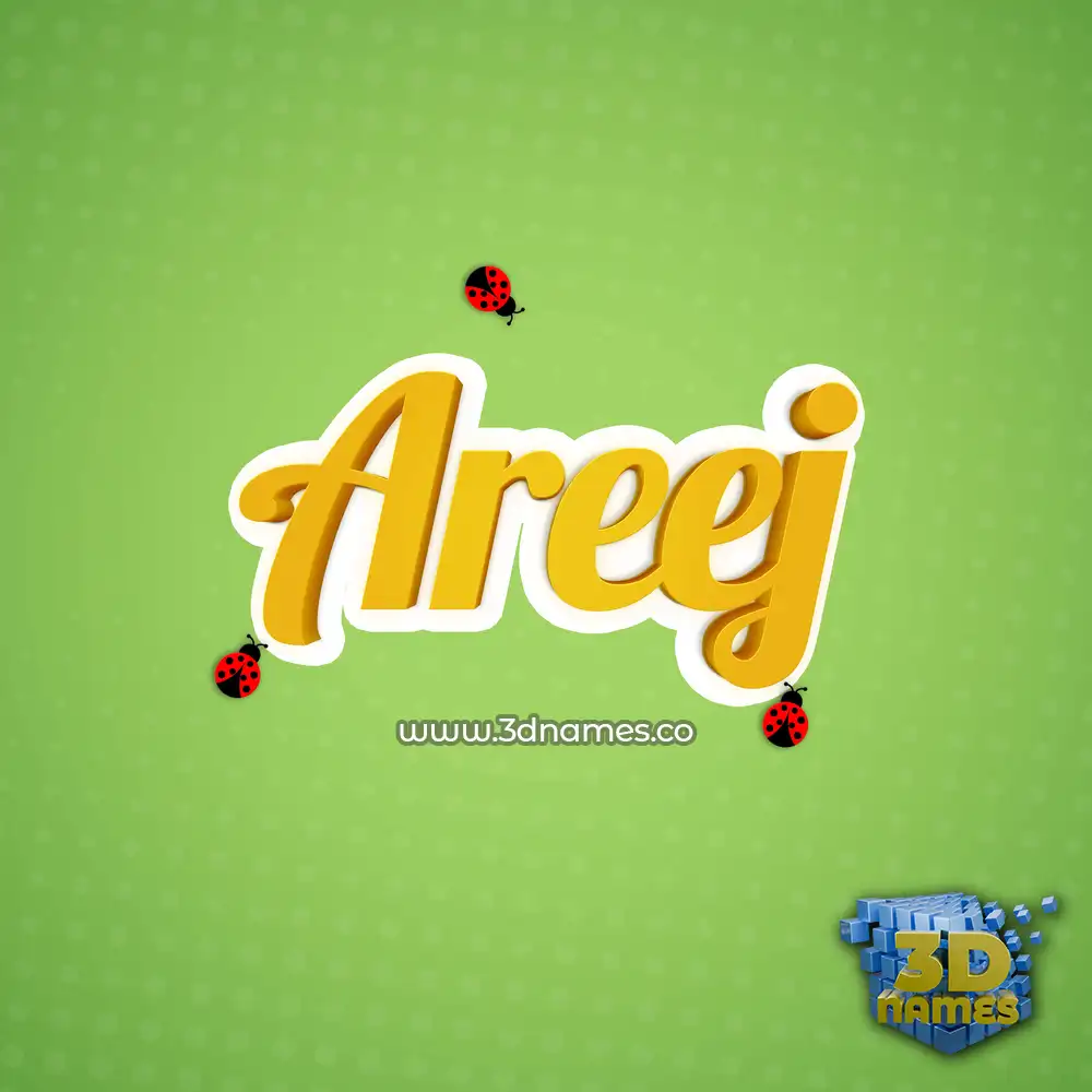 areej in Ladybugs style - 3D name wallpaper