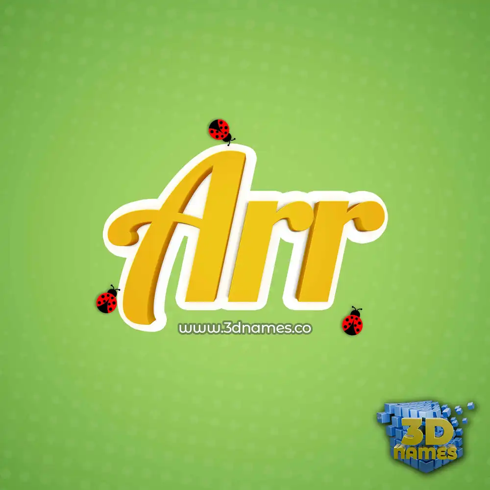 arr in Ladybugs style - 3D name wallpaper arr in Ladybugs style - 3D name wallpaper