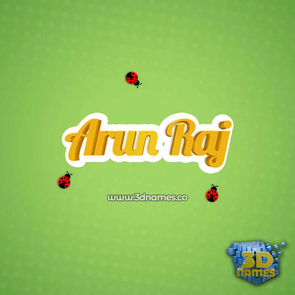 arun raj in Ladybugs style - 3D name wallpaper arun raj in Ladybugs style - 3D name wallpaper