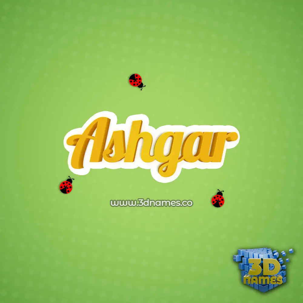 ashgar in Ladybugs style - 3D name wallpaper ashgar in Ladybugs style - 3D name wallpaper
