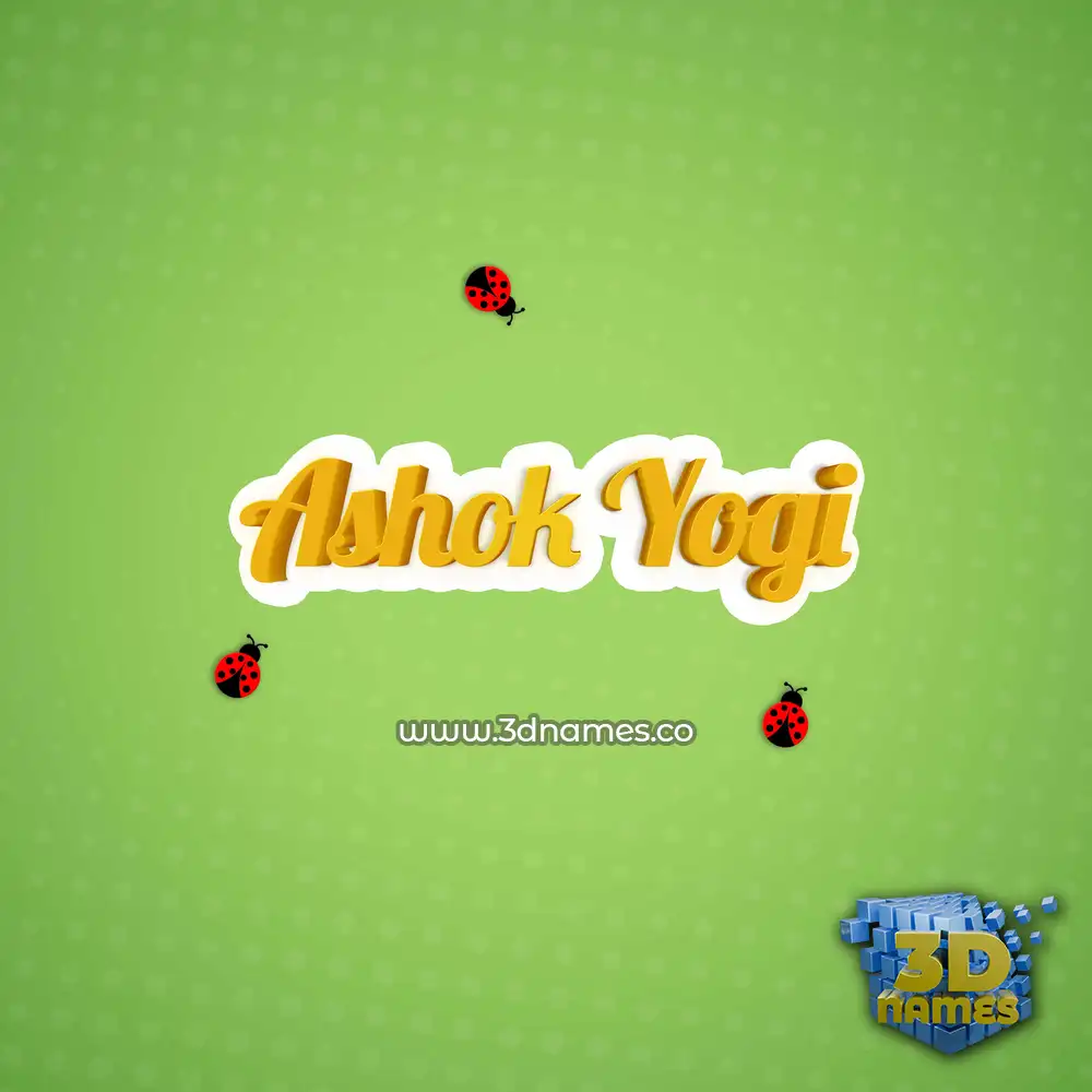 ashok yogi in Ladybugs style - 3D name wallpaper ashok yogi in Ladybugs style - 3D name wallpaper