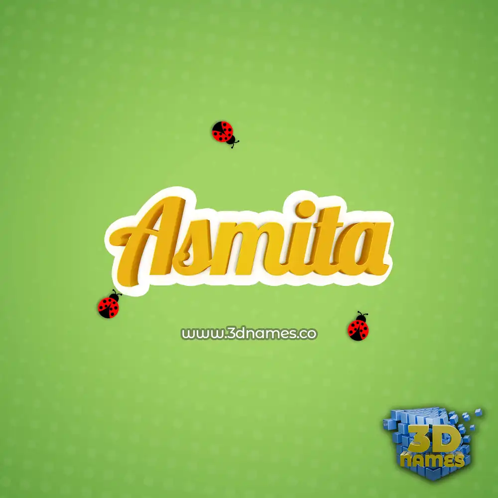 asmita in Ladybugs style - 3D name wallpaper