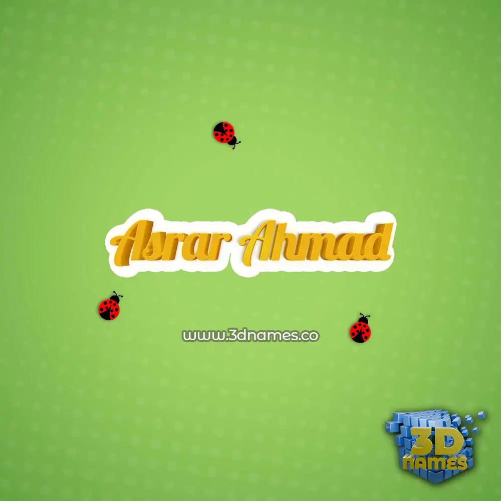 asrar ahmad in Ladybugs style - 3D name wallpaper asrar ahmad in Ladybugs style - 3D name wallpaper