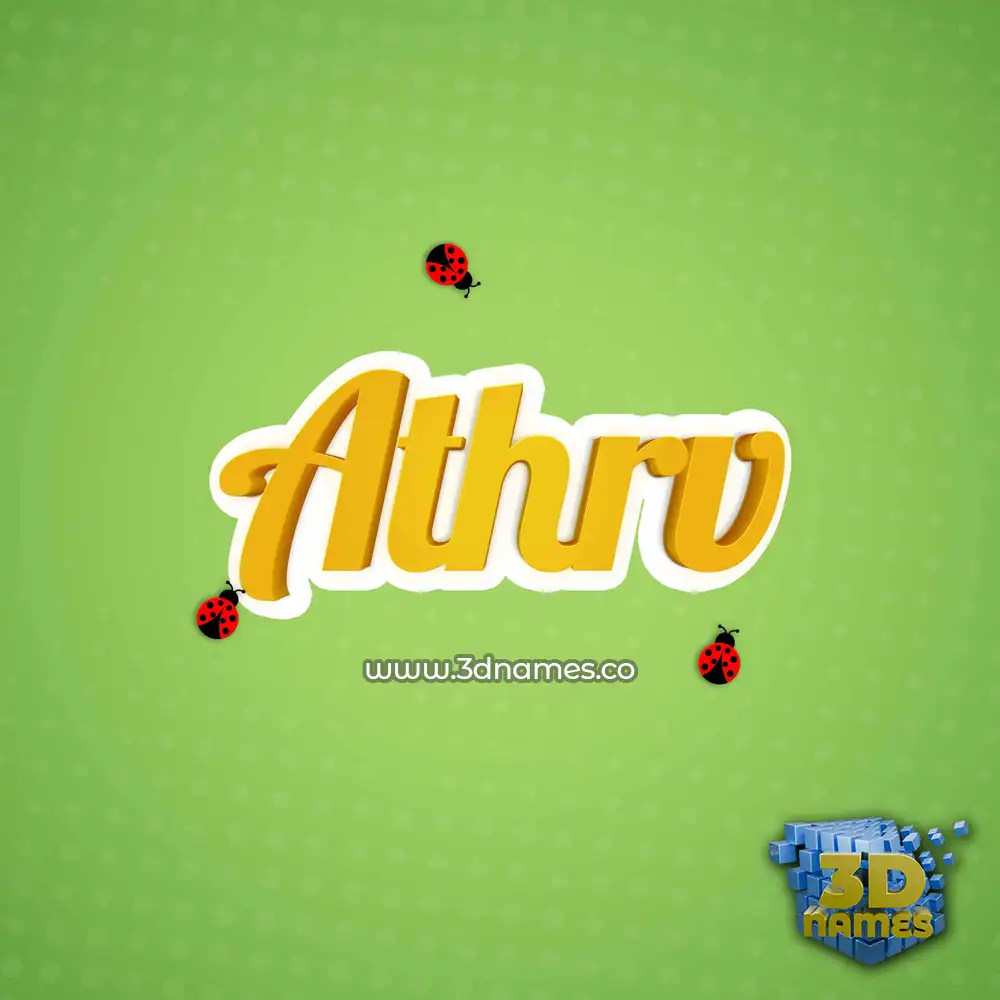 athrv in Ladybugs style - 3D name wallpaper